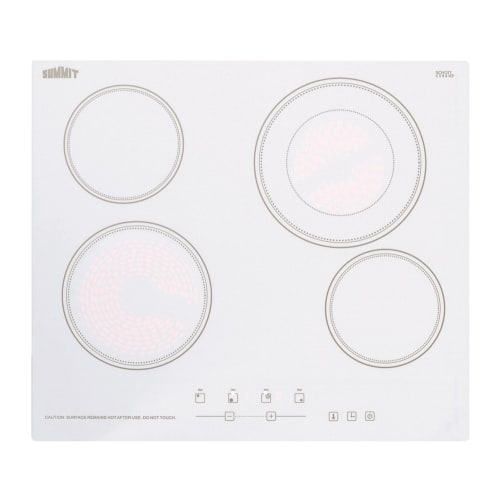 Summit 24" Electric Cooktop, Ceramic White